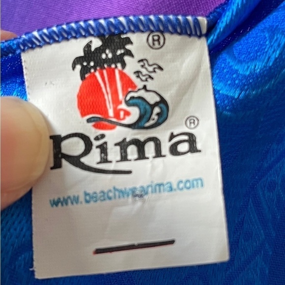 RIMA BEACH WEAR Terivoile Beach Wrap Pink Blue Ombre Swimsuit Coverup Sarong - Picture 7 of 12